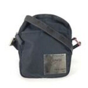 Auth FENDI Crossbody Logo metal plate Bag Pochette Sacoche Shoulder Bag